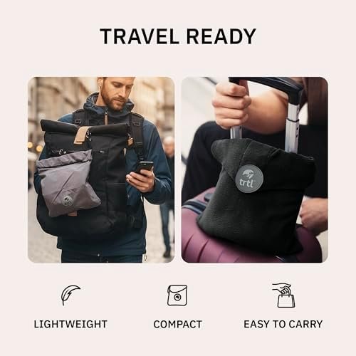 Trtl Pillow - Scientifically Proven Neck Support Travel Pillow for Airplanes - Lightweight and Machine Washable - Ergonomic Design for Traveling on Cars and Trains - Grey - Image 6