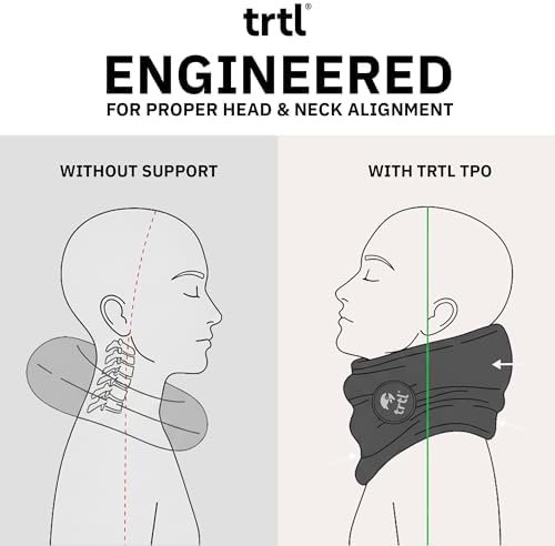 Trtl Pillow - Scientifically Proven Neck Support Travel Pillow for Airplanes - Lightweight and Machine Washable - Ergonomic Design for Traveling on Cars and Trains - Grey - Image 8