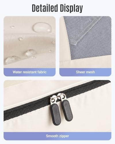 LIGHT FLIGHT 8 Set Packing Cubes for Travel, Durable Travel Essentials for Cruish Ship, Suitcase Organizer Packing Bags (8-Pack 1L+2M+1S+1Shoe bag+2Toiletry Bags+1Laundry Bag) - Image 8