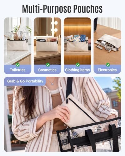 LIGHT FLIGHT 8 Set Packing Cubes for Travel, Durable Travel Essentials for Cruish Ship, Suitcase Organizer Packing Bags (8-Pack 1L+2M+1S+1Shoe bag+2Toiletry Bags+1Laundry Bag) - Image 4