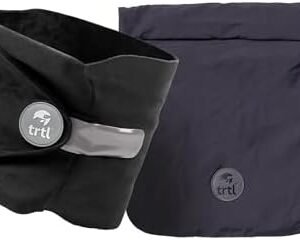 Trtl Pillow - Scientifically Proven Neck Support Travel Pillow for Airplanes - Lightweight and Machine Washable - Ergonomic Design for Traveling on Cars and Trains - Black