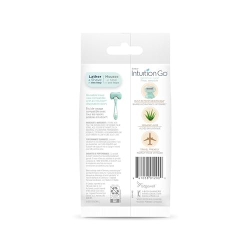 Schick Intuition Go Disposable Razor for Sensitive Skin, 1ct, Razors Sensitive Skin, Women’s Disposable Razors with Organic Aloe, Travel Razor - Image 8