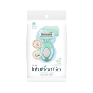 Schick Intuition Go Disposable Razor for Sensitive Skin, 1ct, Razors Sensitive Skin, Women’s Disposable Razors with Organic Aloe, Travel Razor