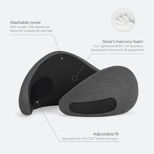 Ostrichpillow Go Neck Pillow, Travel Pillows for Airplanes, Premium Memory Foam Travel Pillow, 360º Ergonomic Design, Asymmetrical Sides, Travel Bag Included, Washable Modal Cover - Image 3