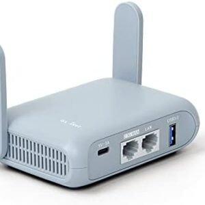 GL.iNet GL-MT3000 (Beryl AX) Portable Travel Router, Pocket Wi-Fi 6 Wireless 2.5G Router, Portable VPN Routers WiFi for Travel, Public Computer Routers, Business, Moblie/RV/Cruise/Plane