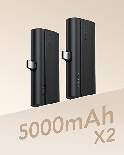 VEGER 2 Packs of Small USB C Portable Chargers, 5000mAh Power Bank Fast Charge Travel Essentials Battery Pack Compatible for iPhone 17/Air/17 Pro/17 Pro Max, Samsung Galaxy S25/S24/Android - Image 9