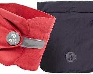 Trtl Pillow - Scientifically Proven Neck Support Travel Pillow for Airplanes - Lightweight and Machine Washable - Ergonomic Design for Traveling on Cars and Trains - Coral