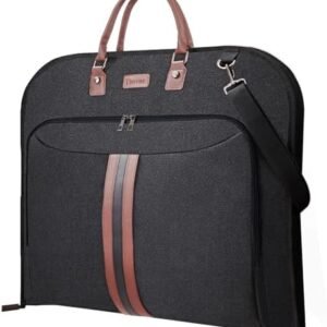 BALEINE Travel Garment Bag, Travel Suit Bag for Men, Water Resistant Carry on Garment Bag for Hanging Clothes, Garment Duffel Bag for Travel Business (Black, 42")
