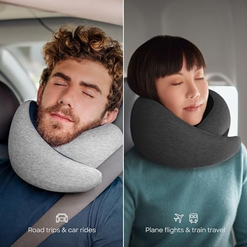 Ostrichpillow Go Neck Pillow, Travel Pillows for Airplanes, Premium Memory Foam Travel Pillow, 360º Ergonomic Design, Asymmetrical Sides, Travel Bag Included, Washable Modal Cover - Image 5