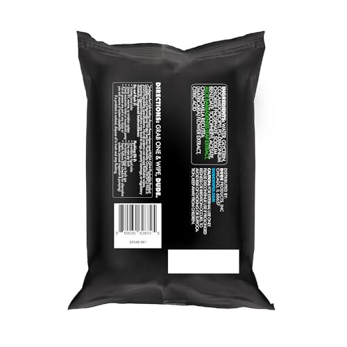 DUDE Wipes Unscented Travel Wipes - 1 pack (18 Count) - Extra-Large Adult Flushable Wipes for Sensitive Skin - Infused with Vitamin E and Aloe - Septic and Sewer Safe - Image 8