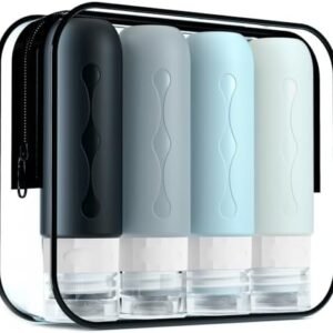 Gemice Travel Bottles for Toiletries, Tsa Approved, Travel Size Containers, BPA Free Leak Proof Tubs Refillable Liquid Accessories for Cometic Shampoo and Lotion Soap