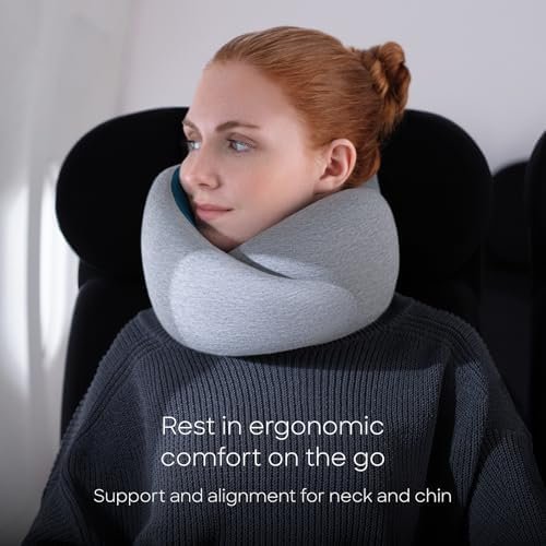 Ostrichpillow Go Neck Pillow, Travel Pillows for Airplanes, Premium Memory Foam Travel Pillow, 360º Ergonomic Design, Asymmetrical Sides, Travel Bag Included, Washable Modal Cover - Image 6