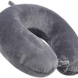 GDEOUP Travel Pillow 100% Pure Comfortable U Shape Memory Foam Pillows Neck and Head Support Portable Travel Neck Pillow Suitable for Planes Airplane for Traveling,Train,Self-Drivingng Car,(Grey)
