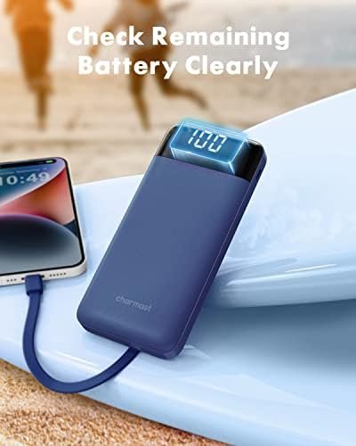 charmast 10000mAh Portable Charger,Built-in 4 Cables,6 Outputs/3 Inputs,3A Fast Charging,Compatible with iPhone,iPad,Samsung,Pixel,LG - Image 7