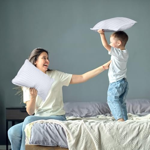 Utopia Bedding Toddler Pillow (White, 2 Pack), 13x18 Pillows for Sleeping, Soft and Breathable Cotton Blend Shell, Small Kids Pillow Perfect for Toddler Bed and Travel (Intended for Age 2 and up) - Image 4