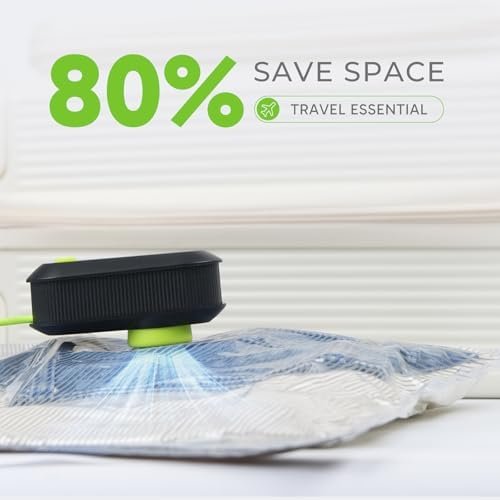 Vacbird Travel Vacuum Bags with USB Electric Pump, 12 Pack Vacuum Bags for Travel, Compression Vacuum Packing Bags for Luggage & Suitcase, Space Saving Travel Bags for Clothes and Clothing,Carry-On - Image 5