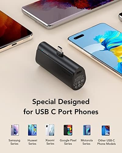 VEGER 2 Packs of Small USB C Portable Chargers, 5000mAh Power Bank Fast Charge Travel Essentials Battery Pack Compatible for iPhone 17/Air/17 Pro/17 Pro Max, Samsung Galaxy S25/S24/Android - Image 2