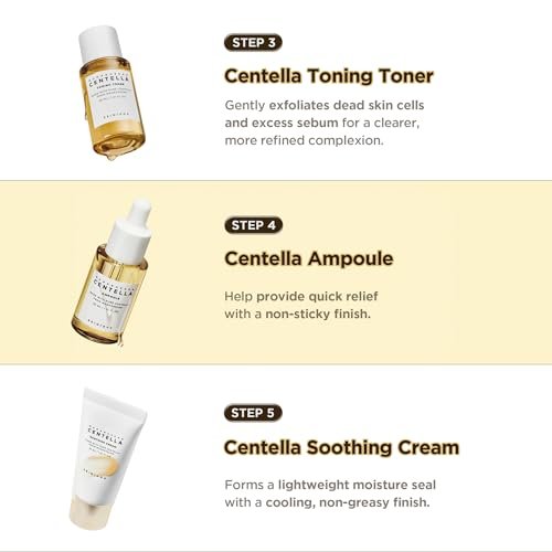 SKIN1004 Centella Travel Kit, Korean Skin Care Set with Toner, Moisturiser, Serum, Cleansing Oil & Cleanser, Travel Size Set with Madagascar Centella, Sensitive Skin, Perfect for Travel Beauty & Gifts - Image 6