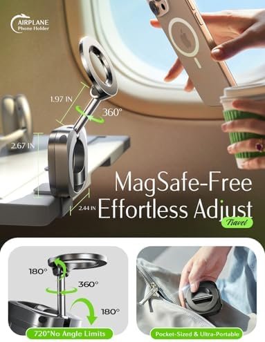 LISEN Airplane Travel Essentials for Women Men Magnetic Phone Holder for Desk Phone Mount for Kitchen Utensils Cook's Tool Sets Cruise Essentials 2026 Travel Accessories Flying Long Flight Gadgets - Image 2