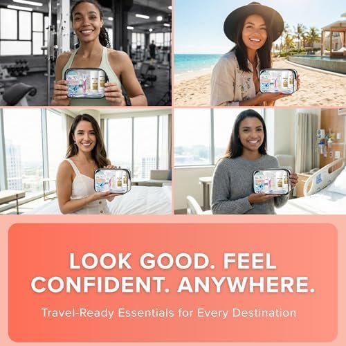 15-Piece Women’s Travel Toiletry Kit – Premium Brand-Name Shampoo, Conditioner, Body Wash, Deodorant & Toothpaste, TSA Approved Travel Size Set with Clear Bag - Image 6