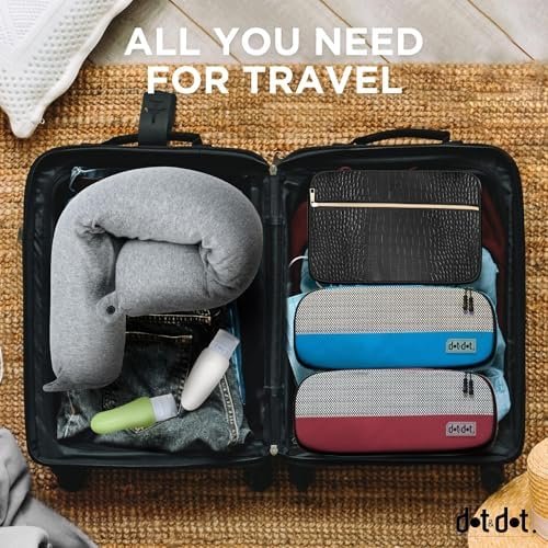 Dot&Dot Twist Memory Foam Travel Pillow, Bendable Neck Pillow for Airplane, Car and Home, 26-Inch Adjustable Roll with Washable Cotton Cover, Gray - Image 8