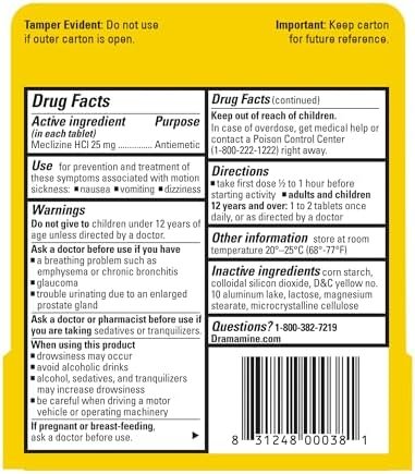 Dramamine Motion Sickness Less Drowsy, for Nausea Relief During Travel, 16 Count - Image 2