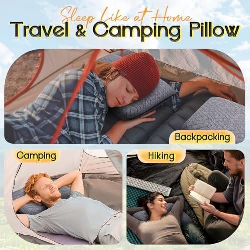 1 MIDDLE ONE Travel Pillow for Sleeping Camping, Memory Foam Small Pillow with Breathable Cover for Backpacking, Airplane, Car (15.5 X 12 Inch) - Image 6