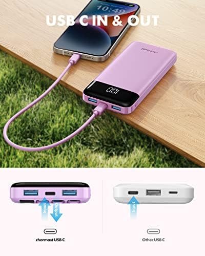 charmast 10000mAh Portable Charger,Built-in 4 Cables,6 Outputs/3 Inputs,3A Fast Charging,Compatible with iPhone,iPad,Samsung,Pixel,LG - Image 8