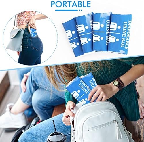 DIBBATU Disposable Urine Bag, 12/24 Pack Pee Bags for Travel for Women/Men, 800ML Emergency Portable Urinal Bag and Vomit Bags, Unisex Urinal Bag for Camping, Traffic Jams, Pregnant - Image 7