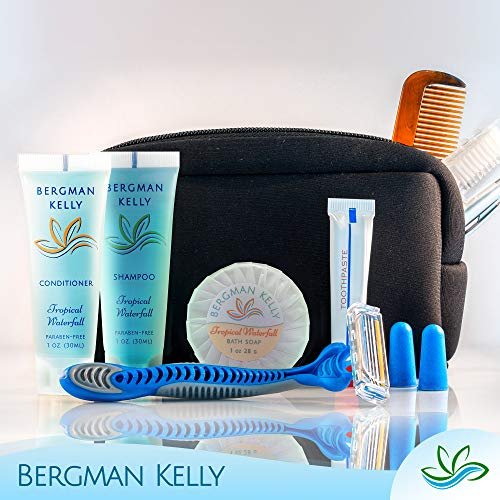 BERGMAN KELLY Round Soap Bars, 2in1 Shampoo & Conditioner 2-Piece Set (Tropical Waterfall, 1 oz each, 100 pc), Delight Your Guests with Revitalizing & Refreshing Sanitary Toiletries & Hotel Amenities - Image 7