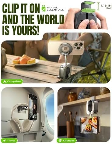 LISEN Airplane Travel Essentials for Women Men Magnetic Phone Holder for Desk Phone Mount for Kitchen Utensils Cook's Tool Sets Cruise Essentials 2026 Travel Accessories Flying Long Flight Gadgets - Image 5